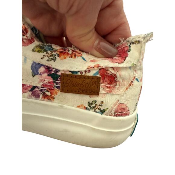 Blowfish Malibu Womens 8.5 Cottage Beach Floral Raw Slip On Canvas Sneaker Shoes - Picture 4 of 14
